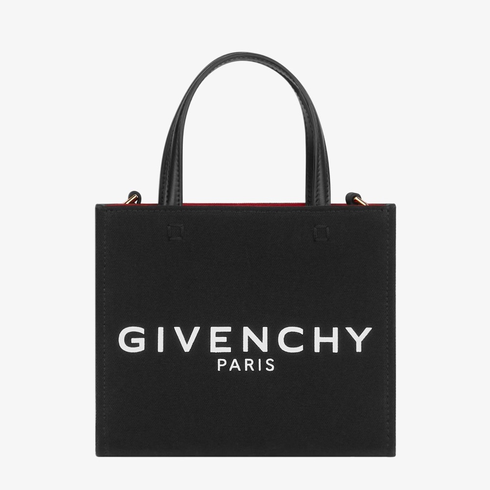 Givenchy Black Mini G-Tote Canvas Shopping Bag